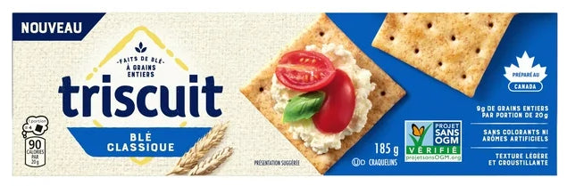 Triscuit, Classic Wheat Crackers, Light and Crispy Texture, 185g