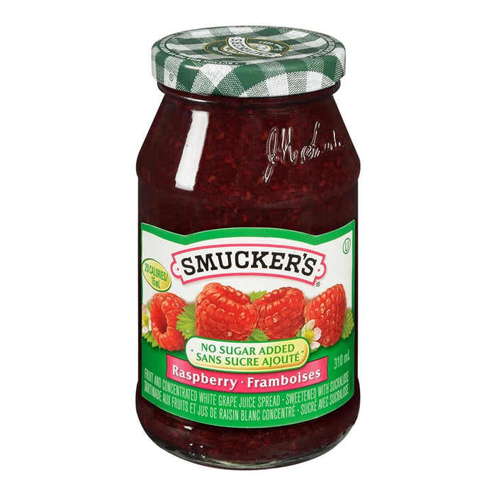 Smucker's No Sugar Added Raspberry Jam, 310ml/10.4oz (Pack of 2)