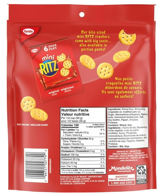 Ritz Mini Original Crackers Pouch 200g