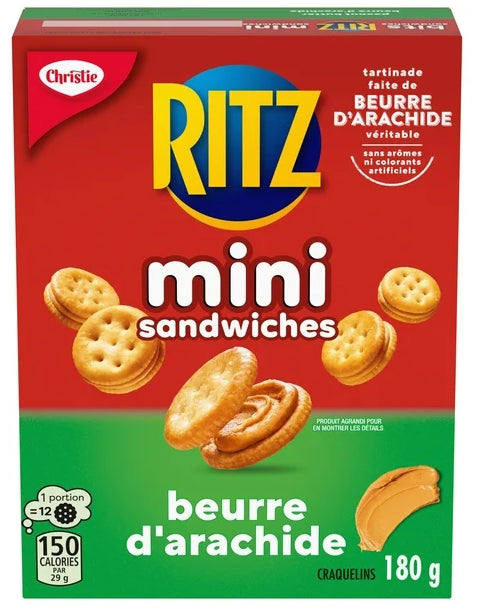 Ritz Bits Peanut Butter Sandwich Crackers, 180g