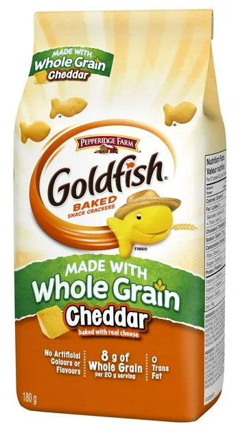 Goldfish Cheddar Crackers Made with Whole Grains, 180g