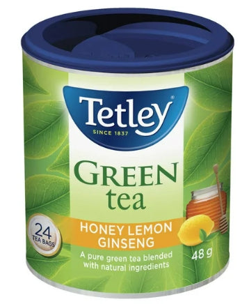 Tetley Honey Lemon Ginseng Green Tea, 24 Tea Bags, 48g