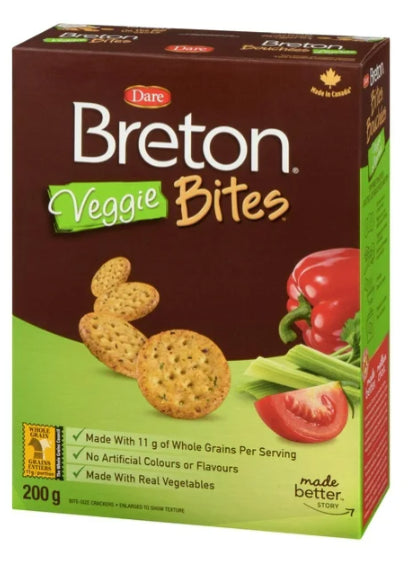 Dare Breton Veggie Bite Crackers, 200g