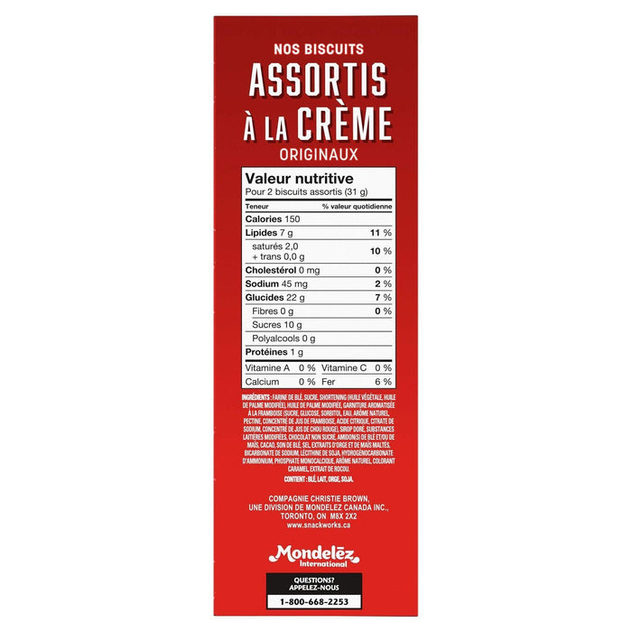 Christie Peek Freans Assorted Creme Cookies, 300g/10.6oz