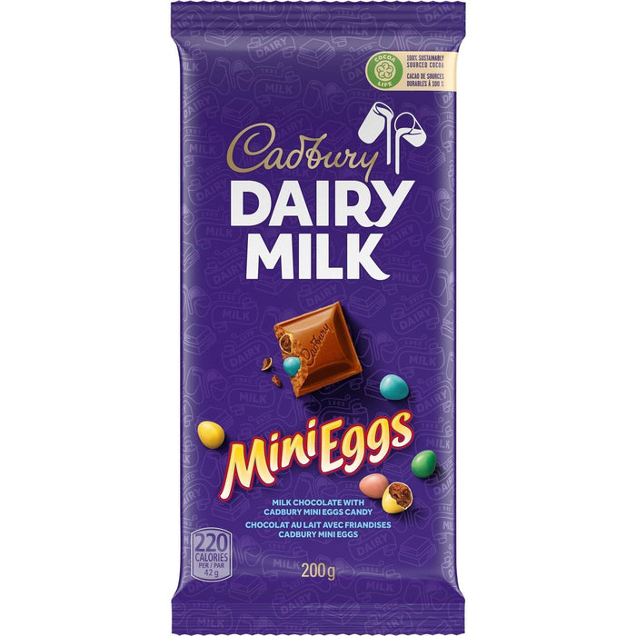 Cadbury Dairy Milk Chocolate with Mini Eggs Bar 200g/7oz - CanadaGrocery