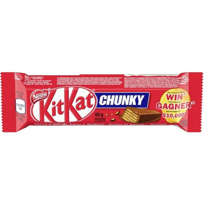 Nestle KitKat Chunky Milk Chocolate Bars Case, 24x49g