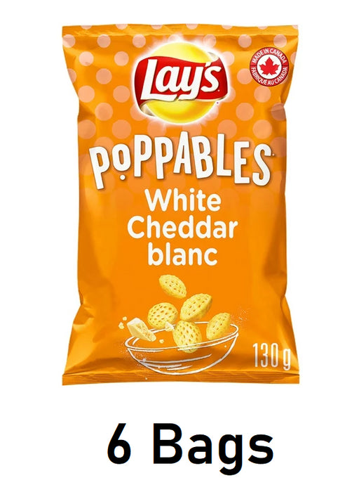 Lay's Poppables White Cheddar Poppable Crispy Potato Bites 130g Each 6 Bags