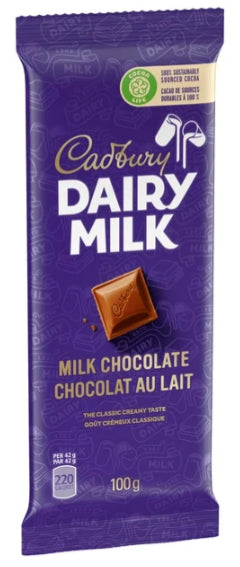 Cadbury Dairy Milk, Milk Chocolate, 100g