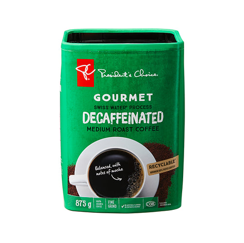 President's Choice, Gourmet Decaffeinated, Medium Roast, 875g - CanadaGrocery