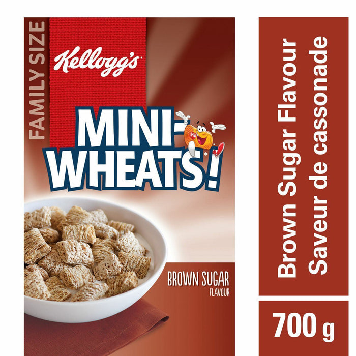 Kellogg’s Mini Wheats Brown Sugar Cereal 510g Each 4 Boxes