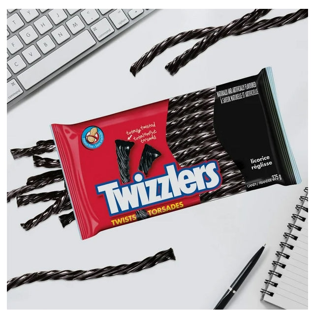 TWIZZLERS Twists Licorice Candy, 375g