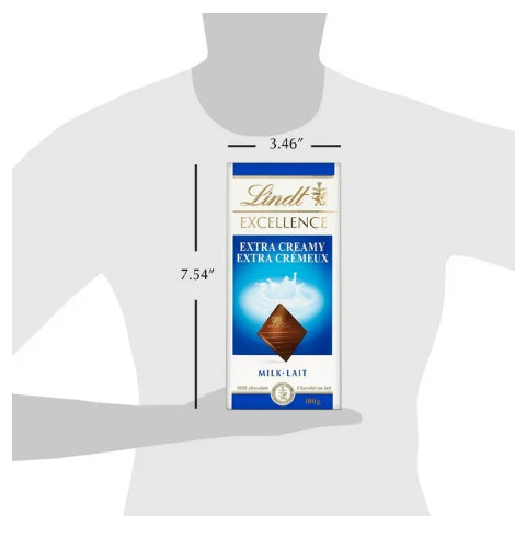 Lindt EXCELLENCE Extra Creamy Milk Chocolate Bar, 100g