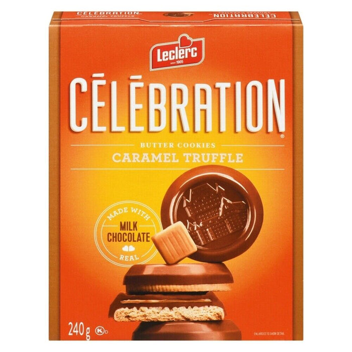 Leclerc Celebration Caramel Truffles Butter Cookies 240g Each 3 Boxes