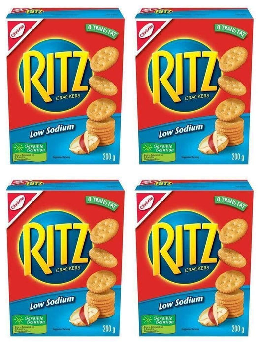 Ritz Low Sodium Crackers, 0 Trans Fat 200g 4 BOXES - CanadaGrocery