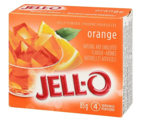 Jell-O Orange Jelly Powder, Gelatin Mix, 85g