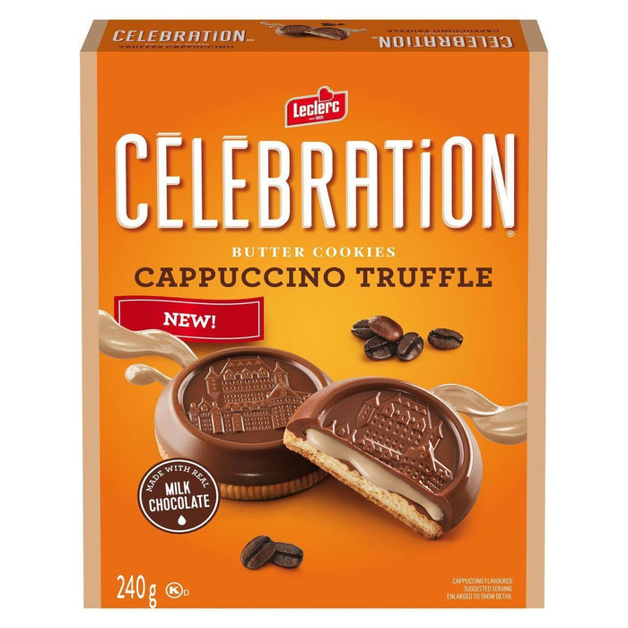 Leclerc Celebration Cappuccino Truffle Cookies, 240g/8.5oz.