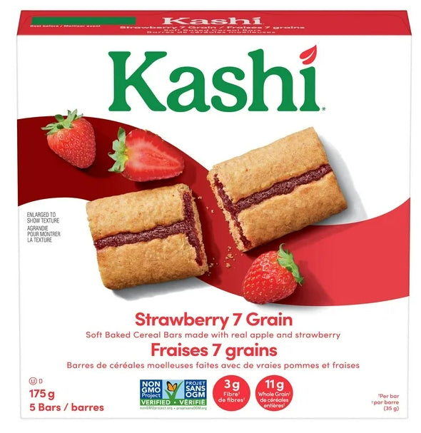 Kashi Strawberry 7 Grain Soft Baked Cereal Bars, 175g