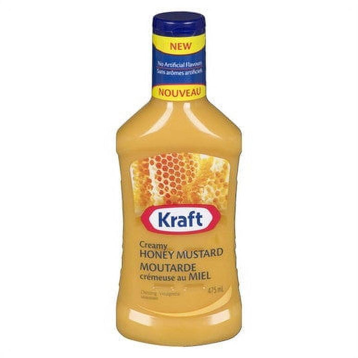 Kraft Creamy Honey Mustard Dressing, 475mL/16oz Bottle