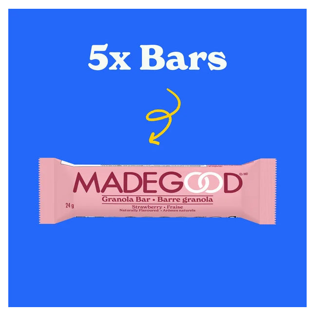 MadeGood Strawberry Granola Bars, 5 x 24g