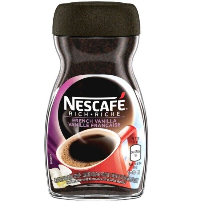 Nescafe Rich Instant Coffee French Vanilla from Canada 100g/3.5oz Each 10 Jars