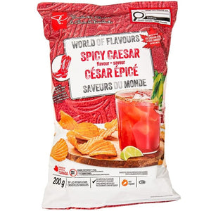 President's Choice Spicy Caesar Rippled Potato Chips, 200g