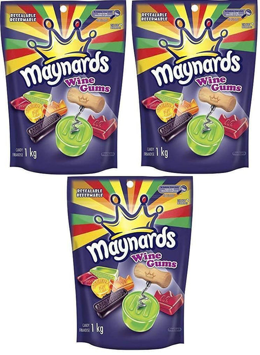 Maynard's Wine Gums 1kg/2.2lbs, 3 BAGS