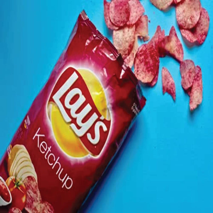 Lays Ketchup Potato Chips 40g Vending Machine Bags 6 Pack {Canadian Product}