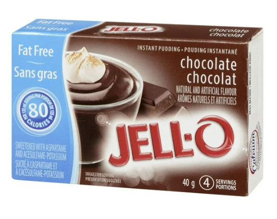 Jell-O Fat Free Chocolate Instant Pudding Mix, 40g