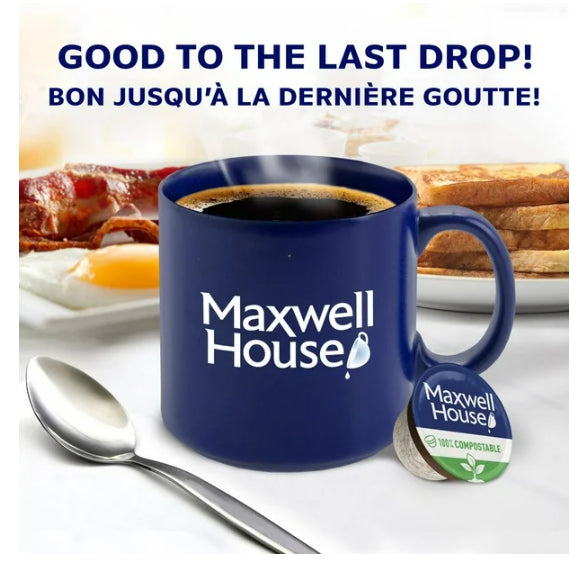 Maxwell House, Decaf Coffee 100% Compostable Pods, 12 pods, 117g