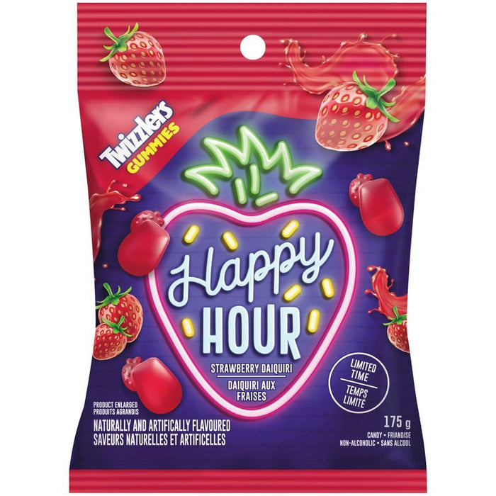 Twizzlers Happy Hour Strawberry Daiquiri Gummies, 175g/6oz, Bag