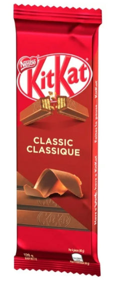 Nestle Canadian Kit Kat Classic Chocolate Wafer Bar, 120g