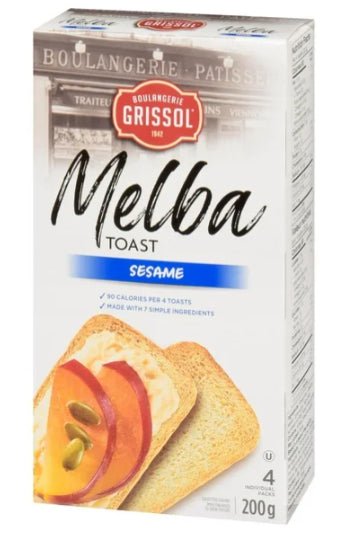 Boulangerie Grissol Melba Toast Sesame, 200g