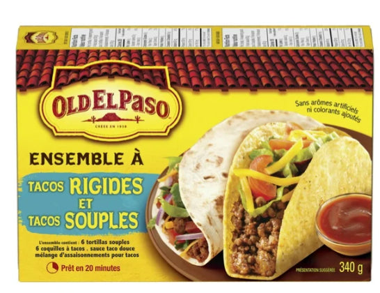 Old El Paso Hard & Soft Taco Dinner Kit, 340g