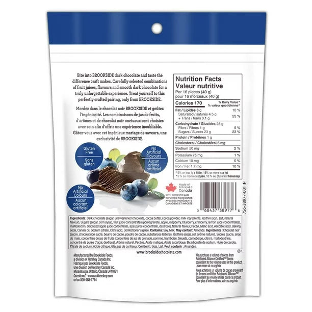 Brookside Dark Chocolate, Acai Blueberry, 235g/8.3oz