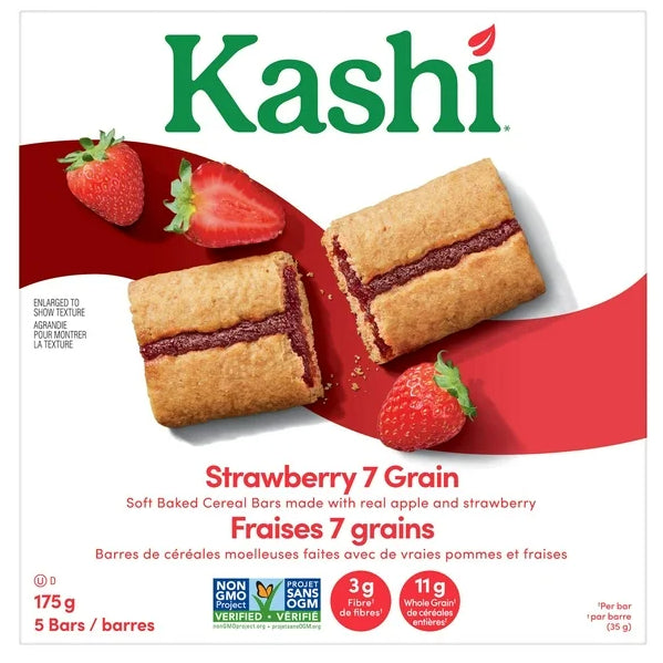 Kashi Strawberry 7 Grain Soft Baked Cereal Bars, 175g