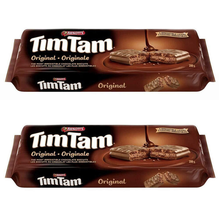 Arnott's Tim Tam Chocolate Biscuits, 200g/7.1oz, 2 PACKS