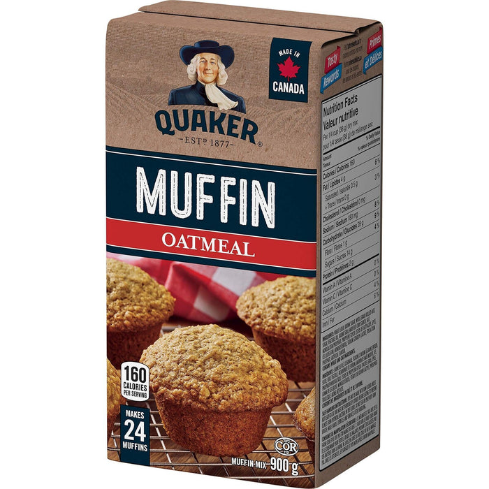 Quaker Muffin Mix Oatmeal 900g/31.7oz (Makes 24 muffins)