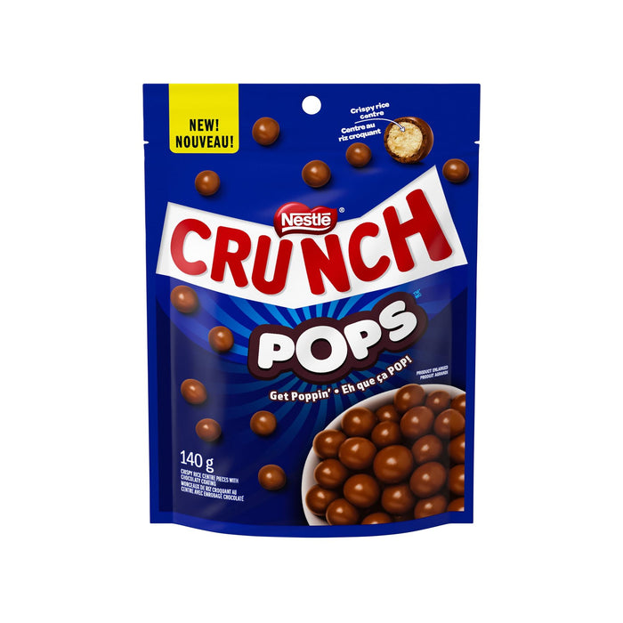 Crunch Pops Crispy Rice Centre in Milk Chocolaty Coating, 140g