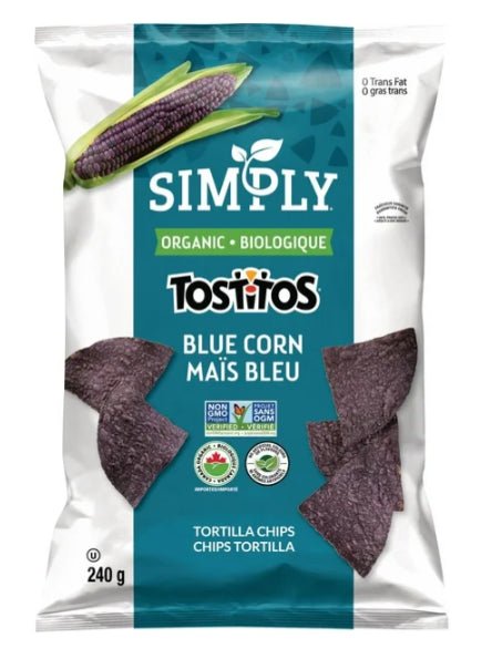 Tostitos Simply Organic Tortilla Chips Blue Corn 240g