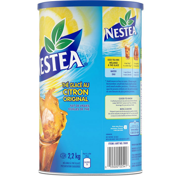 Nestea Original Canadian Lemon Iced Tea Mix Jumbo Can 2.2kg 122 Servings Imported from Canada