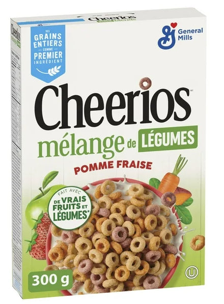 Cheerios Veggie Blends Apple Strawberry, Whole Grains, 300g