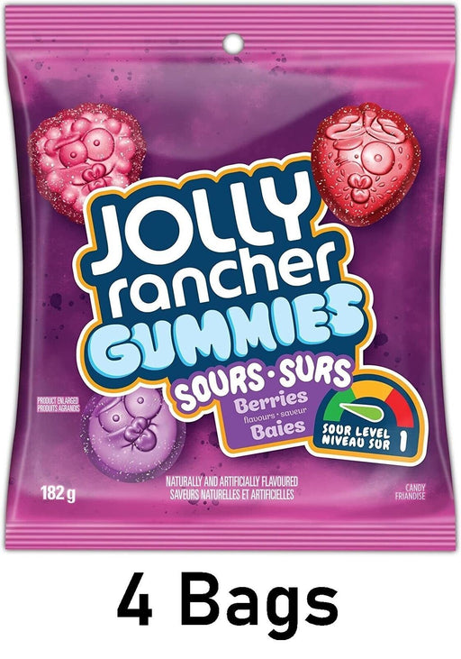 Jolly Rancher Gummies Sour Berries Flavor 182g Each 4 Bags - CanadaGrocery