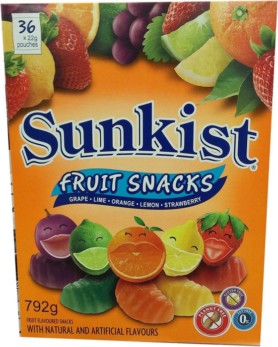 Sunkist Gluten Free Fruit Snacks Assorted Flavour 792g/28 oz