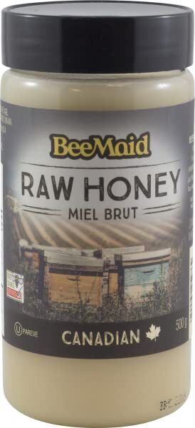 BeeMaid Raw Honey Canada #1 White, 500g/17.6oz - CanadaGrocery