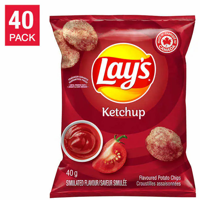 Lays Ketchup Potato Chips 40g Each 4 Mini Bags