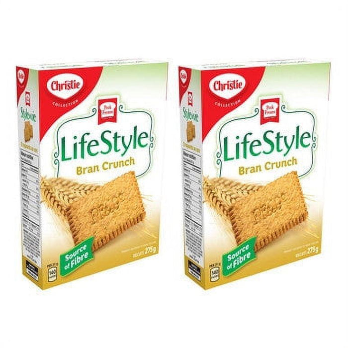 Christie Peek Freans Lifestyle Bran Crunch Cookies, 275g/9.7oz Each 2 Boxes