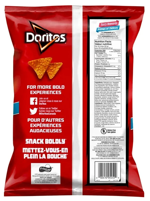 Doritos Nacho Cheese Tortilla Chips, 370g