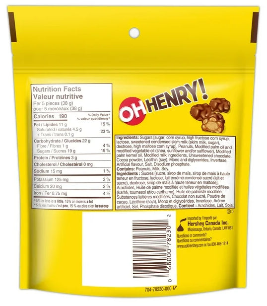 Oh Henry! Chocolate Mini Bites Pouch, 200g