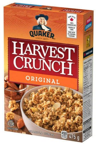 Quaker Harvest Crunch Original Granola Cereal, 475g