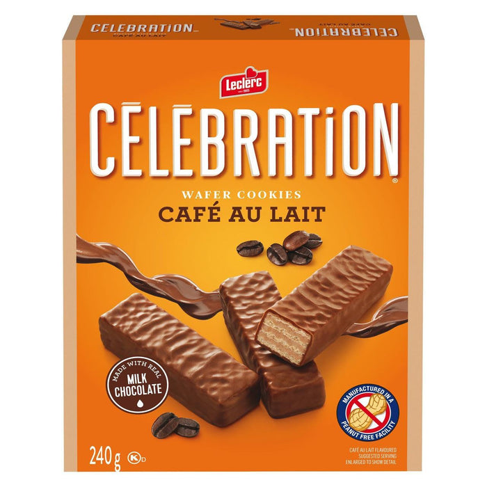 Celebration Cafe Au Lait Milk Chocolate Wafer Cookies 240g